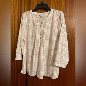 Great Neutral Blouse, XL, like new!
